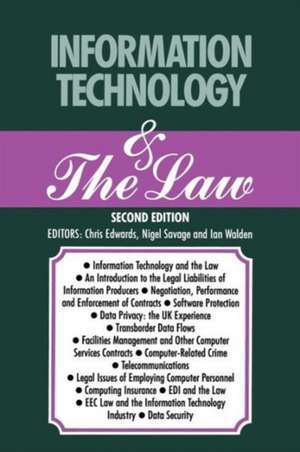 Information Technology & The Law de Chriswards