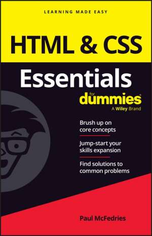 HTML & CSS Essentials For Dummies de McFedries