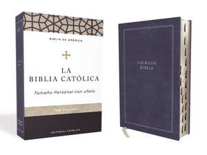 Biblia Católica, Tapa dura, Azul, Tamaño personal con uñero de Editorial Católica