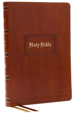 KJV Holy Bible: Giant Print Thinline, Tan Leathersoft, Red Letter, Comfort Print (Thumb Indexed): King James Version (Vintage) de Thomas Nelson