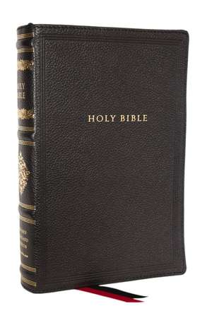 RSV Personal Size Bible with Cross References, Black Genuine Leather, (Sovereign Collection) de Thomas Nelson