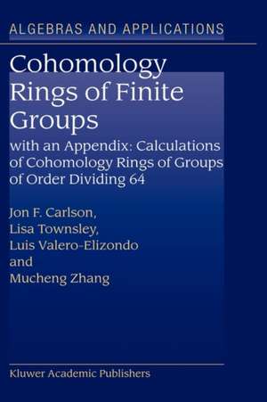 Cohomology Rings of Finite Groups: With an Appendix: Calculations of Cohomology Rings of Groups of Order Dividing 64 de Jon F. Carlson