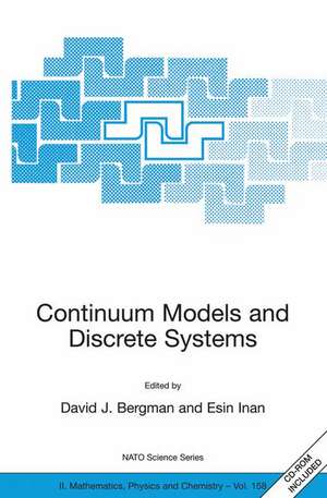 Continuum Models and Discrete Systems de David J. Bergman