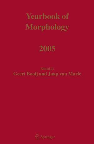 Yearbook of Morphology 2005 de Geert Booij