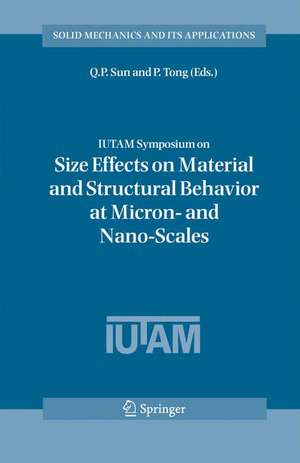 IUTAM Symposium on Size Effects on Material and Structural Behavior at Micron- and Nano-Scales: Proceedings of the IUTAM Symposium held in Hong Kong, China, 31 May - 4 June, 2004 de Q. P. Sun