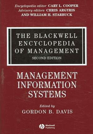 Management Information Systems de Gordon Bitter Davis