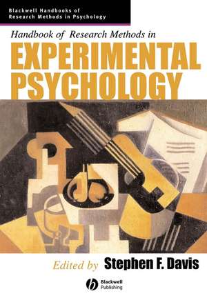 Handbook of Research Methods in Experimental Psychology de SF Davis