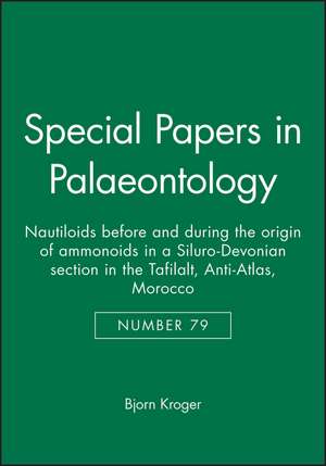 Special Papers in Palaeontology No 79 de B Kroger