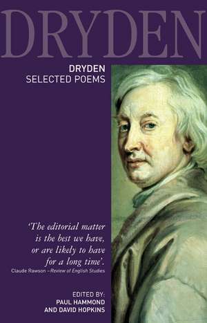 Dryden:Selected Poems de Paul Hammond