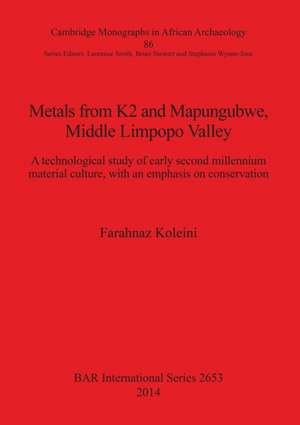 Metals from K2 and Mapungubwe, Middle Limpopo Valley de Farahnaz Koleini