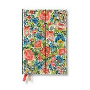 Paperblanks 2024-2025 Weekly Planner Pear Garden Peking Opera Embroidery 18-Month Mini Horizontal Wrap 208 Pg 80 GSM