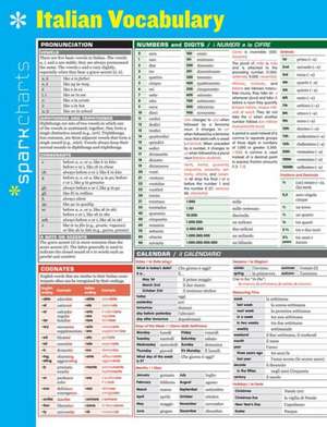 Italian Vocabulary Sparkcharts de Sparknotes