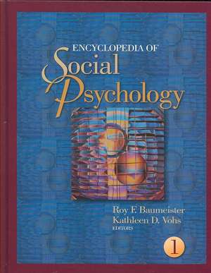 Encyclopedia of Social Psychology de Roy Baumeister