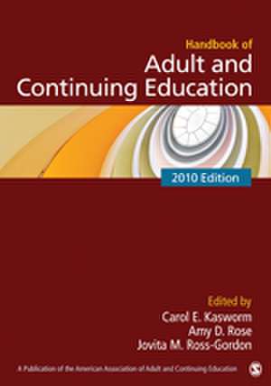 Handbook of Adult and Continuing Education de Carol E. Kasworm