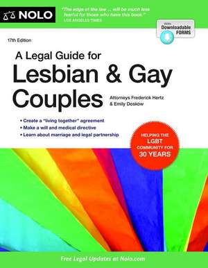 A Legal Guide for Lesbian & Gay Couples de Frederick Hertz