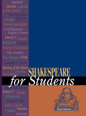 Shakespeare for Stdnt 2 3v de Anne Marie Hacht