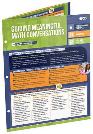 Guiding Meaningful Math Conversations (Quick Reference Guide) de Laney Sammons