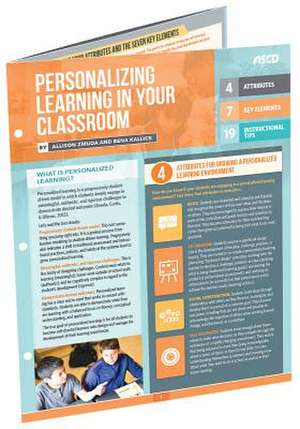 Personalizing Learning in Your Classroom (Quick Reference Guide) de Allison Zmuda