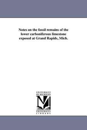 Notes on the Fossil Remains of the Lower Carboniferous Limestone Exposed at Grand Rapids, Mich. de Edwin Atson Strong