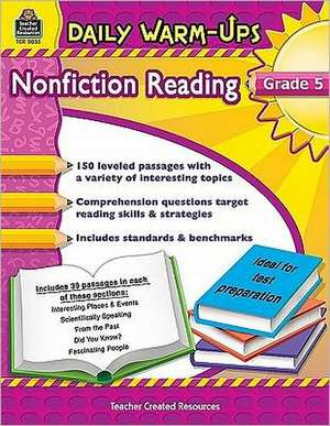 Nonfiction Reading, Grade 5 de Ruth Foster