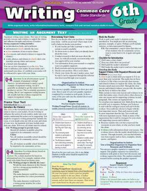 Writing Common Core 6th Grade de BarCharts Inc