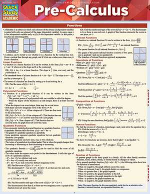 Pre-Calculus de BarCharts Inc