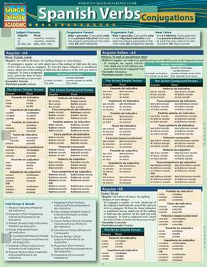 Spanish Verbs - Conjugations de BarCharts Inc