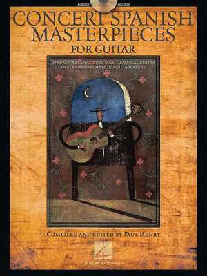 Concert Spanish Masterpieces for Guitar [With CD]: For Organ, 3 Trumpets in C, Medieval Glockenspiel and Kettle Drum de Paul W. Conner