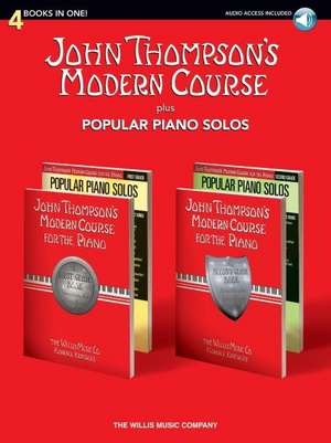 John Thompson's Modern Course Plus Popular Piano Solos: 4 Books in One! [With CD (Audio)] de John Thompson