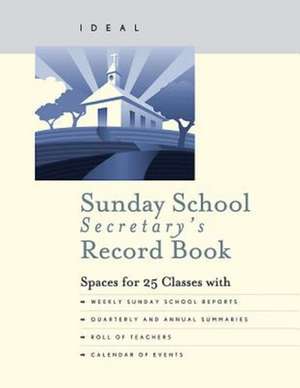 Ideal Sunday School Secretary's Record Book de Abingdon Press