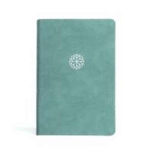 CSB Personal Size Giant Print Bible, Earthen Teal Leathertouch de Csb Bibles By Holman