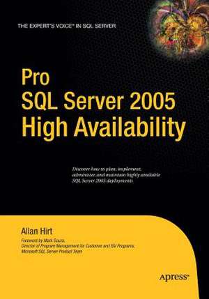 Pro SQL Server 2005 High Availability de Allan Hirt