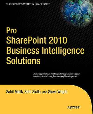 Pro SharePoint 2010 Business Intelligence Solutions de Sahil Malik