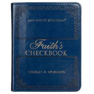 Lux-Leather Blue - Faith's Checkbook - One Minute Devotions de Charles Spurgeon