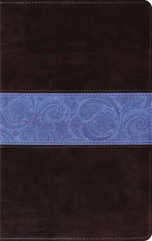 ESV Thinline Bible (TruTone, Chocolate/Blue, Paisley Band Design) de Spck