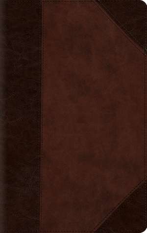 ESV Large Print Compact Bible (TruTone, Brown/Walnut, Portfolio Design) de Spck