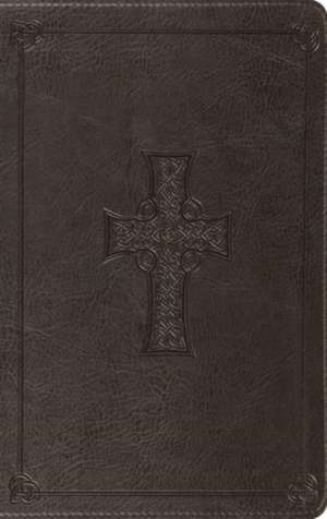 ESV Value Thinline Bible (TruTone, Charcoal, Celtic Cross Design) de Spck