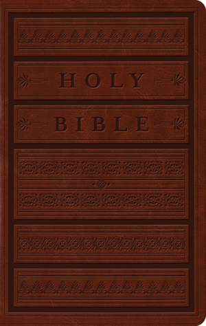 ESV Large Print Personal Size Bible (TruTone, Brown, Engraved Mantel Design) de Spck