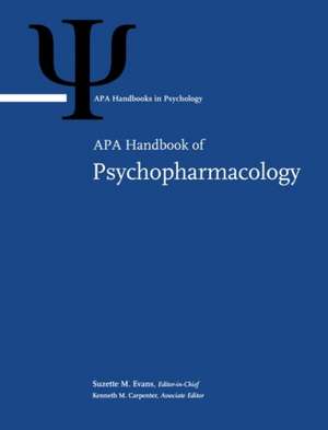 APA Handbook of Psychopharmacology de Suzette M. Evans