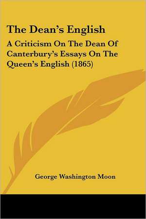 The Dean's English de George Washington Moon