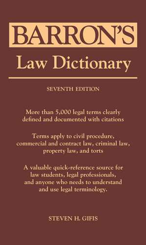 Law Dictionary de Steven H. Gifis