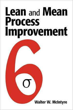 Lean and Mean Process Improvement de Walter W. McIntyre