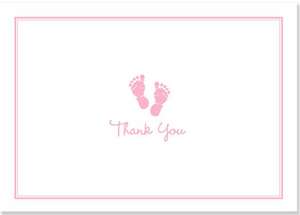 Baby Steps Pink Thank You Notes (Stationery, Note Cards, Boxed Cards) de Peter Pauper Press