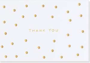 Gold Dots Thank You Notes (Stationery, Note Cards, Boxed Cards) de Peter Pauper Press