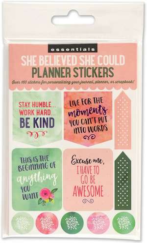 Essentials She Believed She Could Planner Stickers de Inc Peter Pauper Press