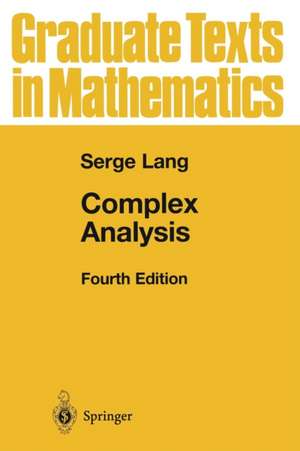 Complex Analysis de Serge Lang