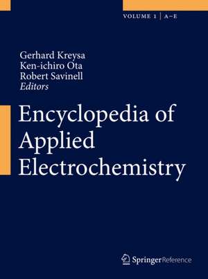 Encyclopedia of Applied Electrochemistry de Gerhard Kreysa