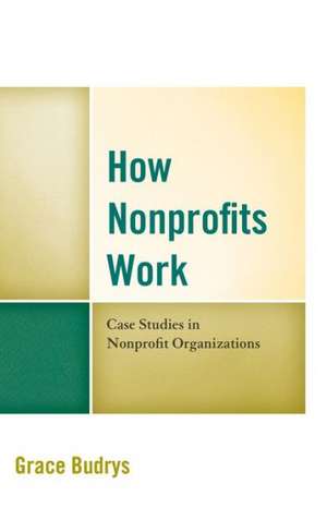 How Nonprofits Work de Grace Budrys