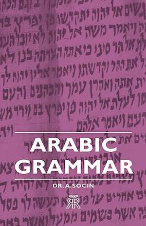 Arabic Grammar de Albert Socin