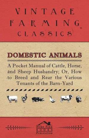 Domestic Animals - A Pocket Manual of Cattle, Horse, and Sheep Husbandry, Or, How to Breed and Rear the Various Tenants of the Barn-Yard de Anon